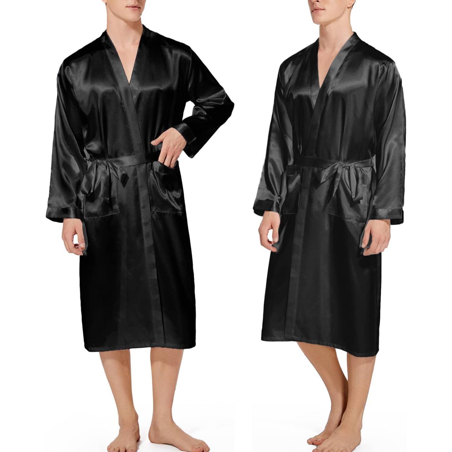 Men's Satin Bathrobe