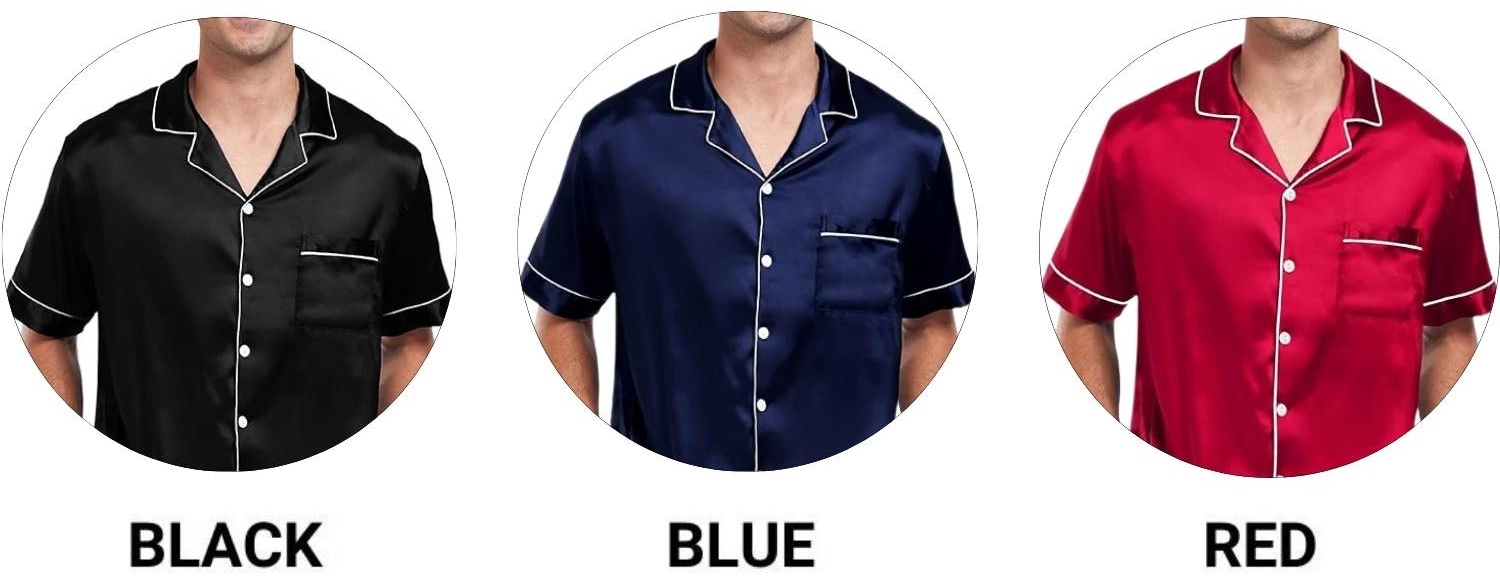 Men's Summer Satin Pyjamas: image 8