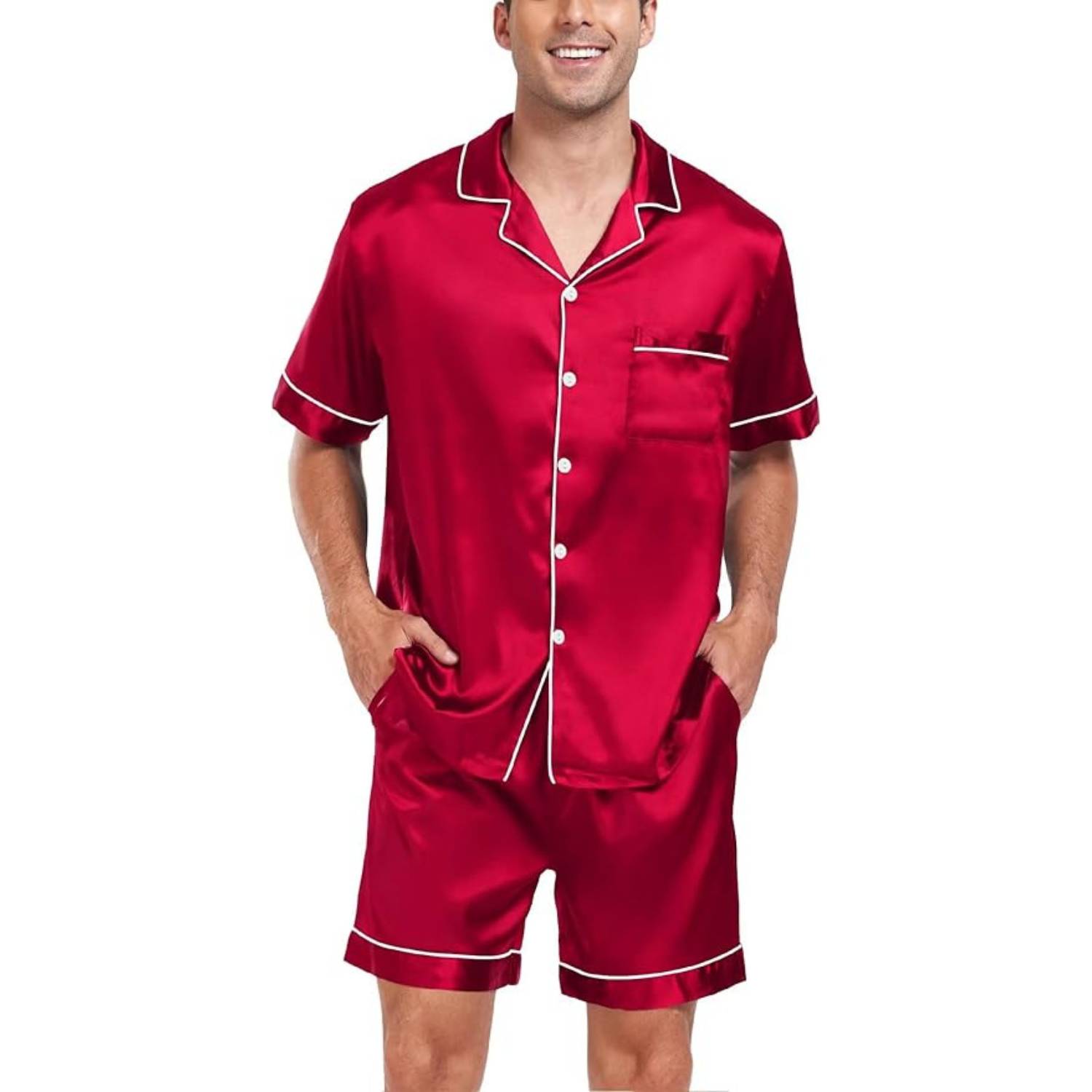 Men's Summer Satin Pyjamas: image 12