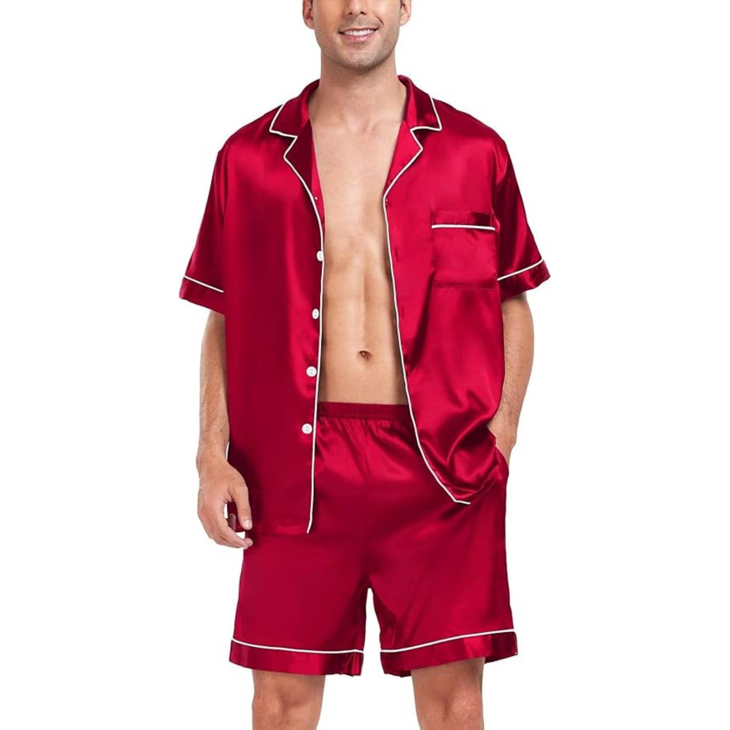 Men's Summer Satin Pyjamas: image 14