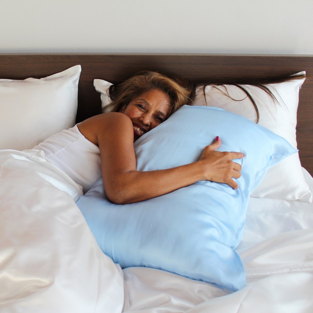 Mulberry Silk Light Blue Pillowcase