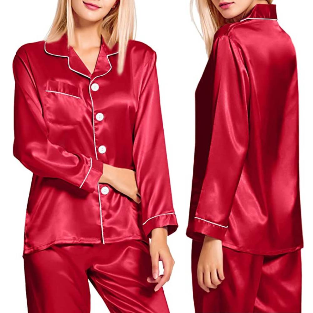 Women's Winter Satin Pyjama Set